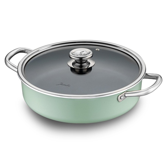 Jumbo Mint Green 7 Parça İndüksiyon Tabanlı Granit Tencere Seti