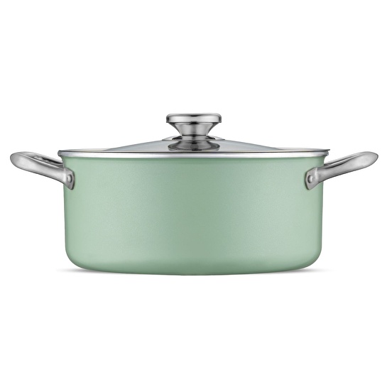 Jumbo Mint Green 7 Parça İndüksiyon Tabanlı Granit Tencere Seti