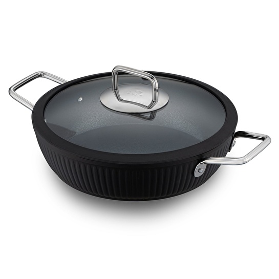 Jumbo Dublin Black 7 Parça İndüksiyon Tabanlı Granit Tencere Seti