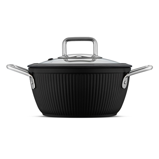 Jumbo Dublin Black 7 Parça İndüksiyon Tabanlı Granit Tencere Seti