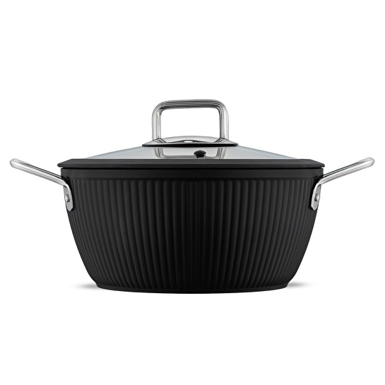 Jumbo Dublin Black 7 Parça İndüksiyon Tabanlı Granit Tencere Seti