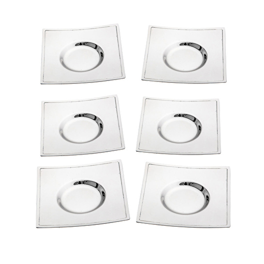 Jumbo Timeless Cubic 6'lı Çay Tabağı Seti