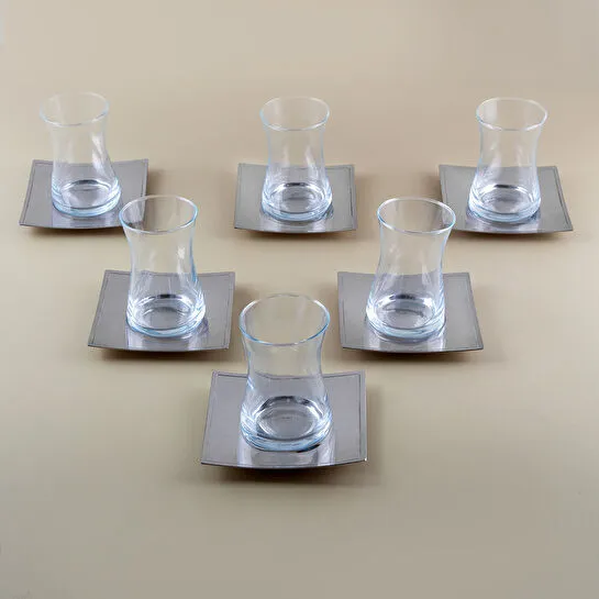 Jumbo Timeless Cubic 6'lı Çay Tabağı Seti