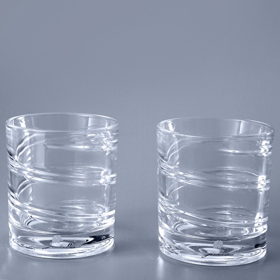 Jumbo Glory Infinite Spin 2'li Çizgili Viski Bardağı 250 ml
