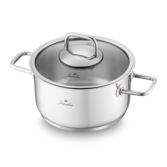 Jumbo Palermo 7 Parça İndüksiyon Tabanlı Çelik Tencere Seti