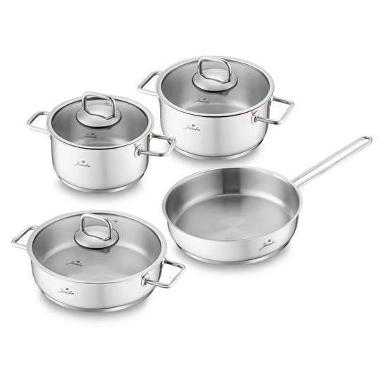 Jumbo Palermo 7 Parça İndüksiyon Tabanlı Çelik Tencere Seti