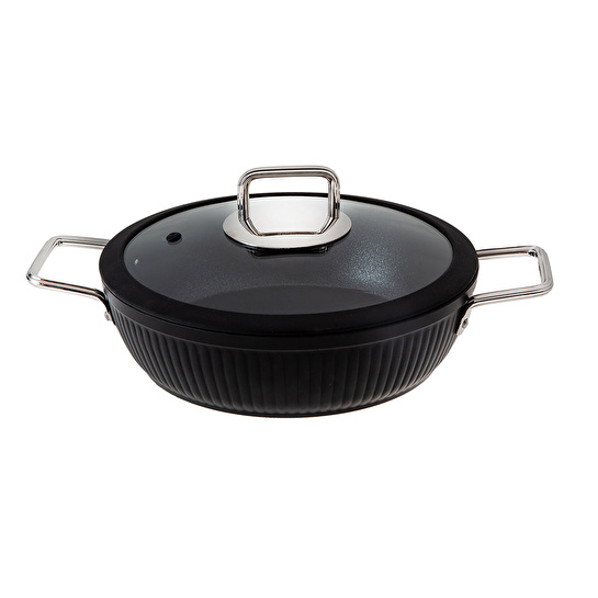 Jumbo Dublin Black İndüksiyon Tabanlı Basık Tencere 26 cm