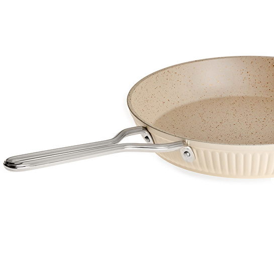 Jumbo Dublin Cream 7 Parça İndüksiyon Tabanlı Granit Tencere Seti