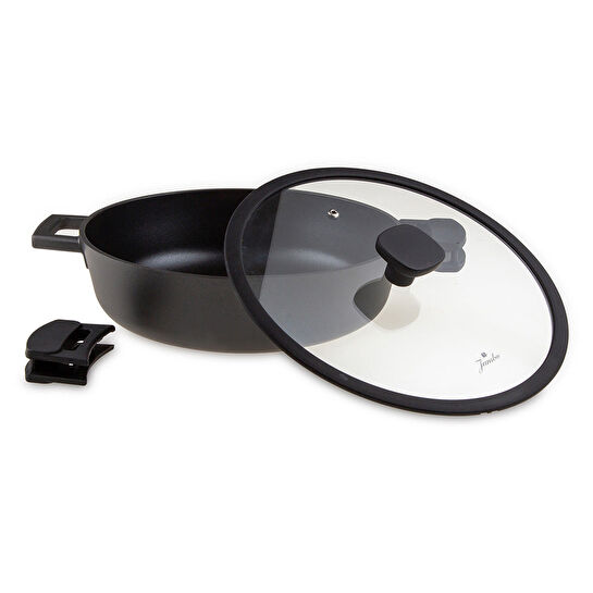 Jumbo Black Cook 7 Parça İndüksiyon Tabanlı Döküm Tencere Seti