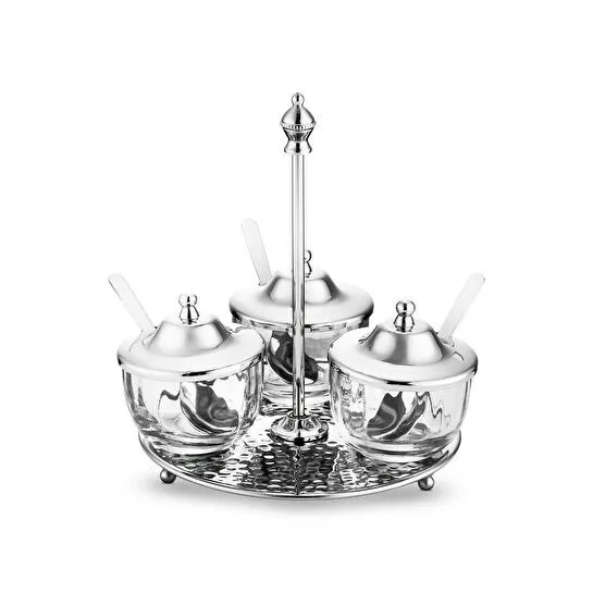 Jumbo Alula Standlı 3'lü Baharat Seti 16,5x16,5x18,5 cm