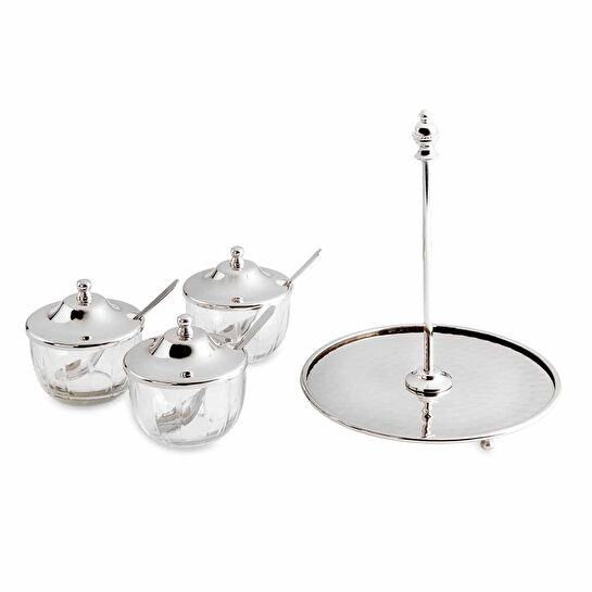 Jumbo Alula Standlı 3'lü Baharat Seti 16,5x16,5x18,5 cm