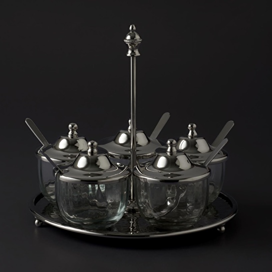 Jumbo Alula Standlı 5'li Baharat Seti 21x21x19,5 cm