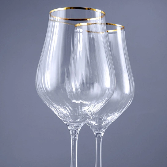 Jumbo Tulipa Gold 6'lı Ayaklı Kadeh 350 ml