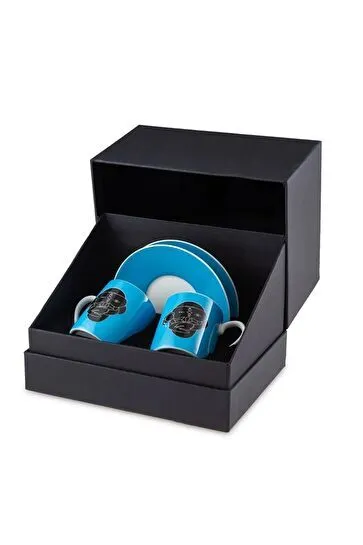 Jumbo X İstanbul Modern Horasan-İsimsiz Mavi 2 Kişilik Kahve Fincan Takımı