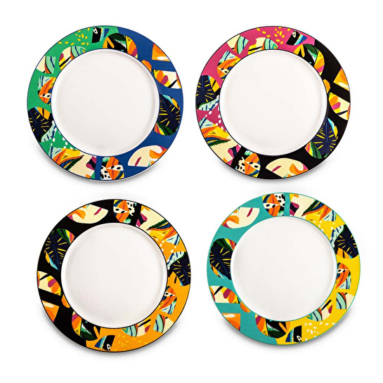 Jumbo Fiori 4'lü Pasta Tabağı 20 cm