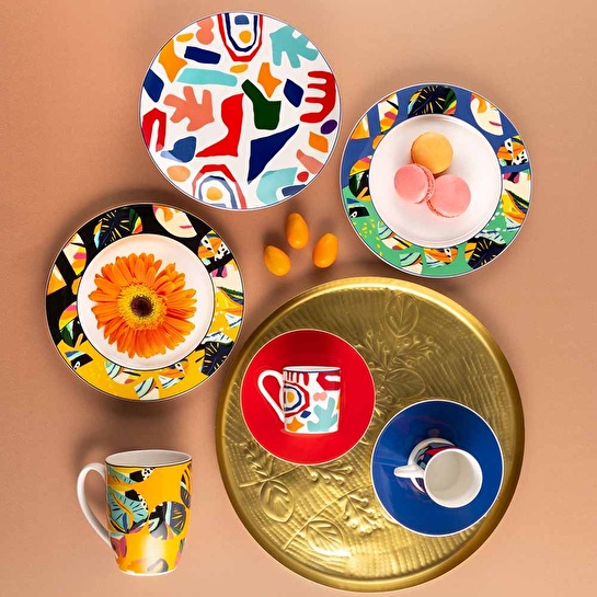 Jumbo Amorphe 4'lü Pasta Tabağı 20 cm