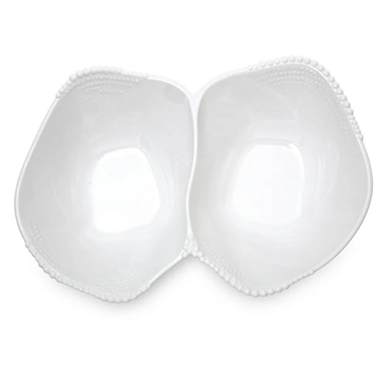 Jumbo Maris Melamin 2 Bölmeli Beyaz Servis Kase 32.6x24.6x7.1 cm