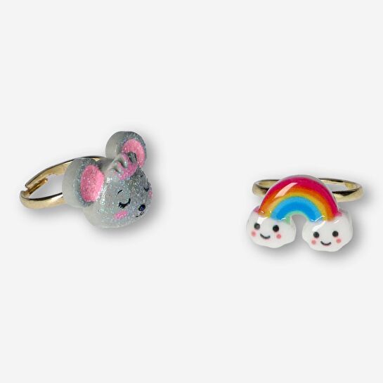 Flying Tiger Copenhagen Çocuklar İçin Hayvan Temalı 9'lu Yüzük ve Yüzük Kutusu Seti