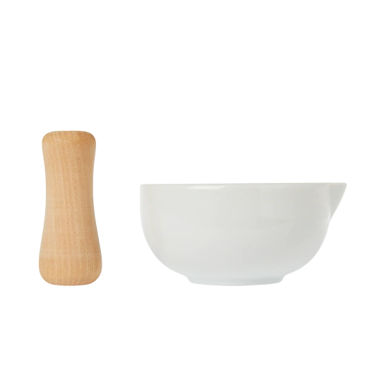 Flying Tiger Copenhagen Porselen Havan ve Ahşap Tokmak