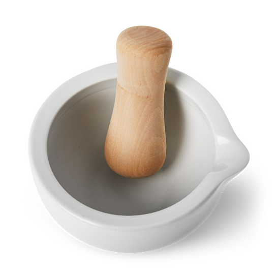 Flying Tiger Copenhagen Porselen Havan ve Ahşap Tokmak