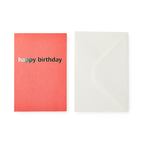 Flying Tiger Copenhagen Pembe Happy Birthday Kart