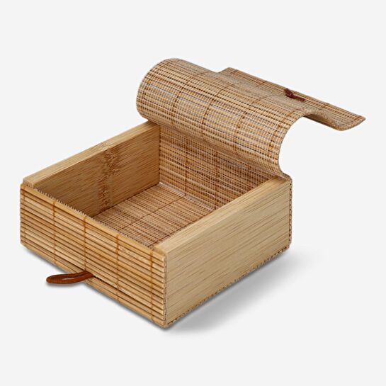 Flying Tiger Copenhagen Bambu Saklama Kutusu 9 x 9 x 4 cm