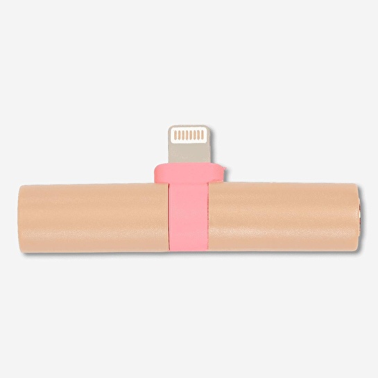 Flying Tiger Copenhagen Bej ve Mercan Renkli 2'si 1 arada Adaptör