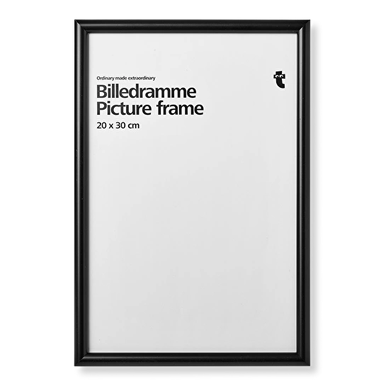 Flying Tiger Copenhagen Plastik Siyah Çerçeve 20 cm x 30 cm