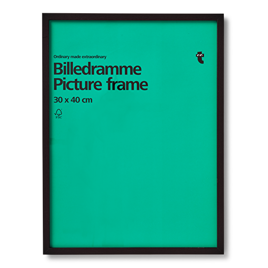 Flying Tiger Copenhagen Ahşap Görünümlü Siyah Çerçeve 30 cm x 40 cm