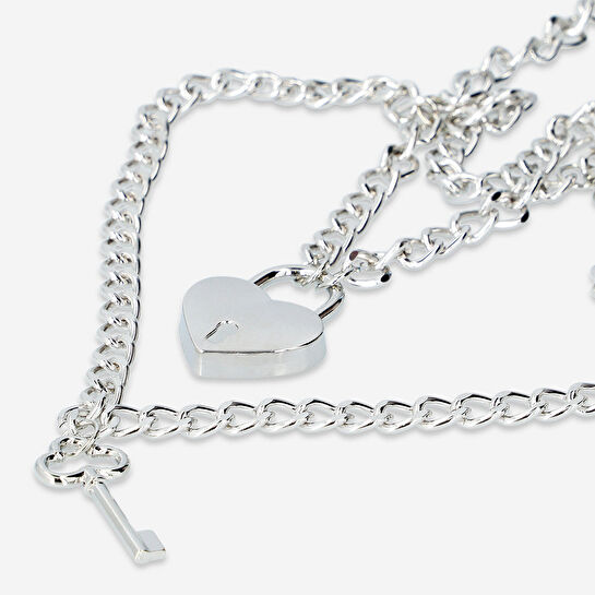 Flying Tiger Copenhagen Kalp Şeklinde Kilitli Zincir Kolye