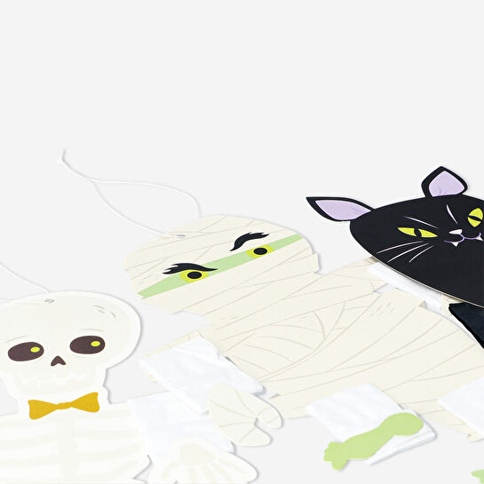 Flying Tiger Copenhagen Katlamalı Kağıt Halloween Karakterleri Süs Seti