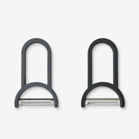 Flying Tiger Copenhagen Paslanmaz Çelik 2'li Gri Sebze Jülyen Soyacağı