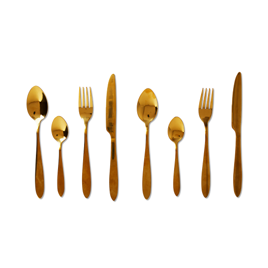 Flying Tiger Copenhagen 8 Parça Altın Çatal Kaşık Bıçak Seti