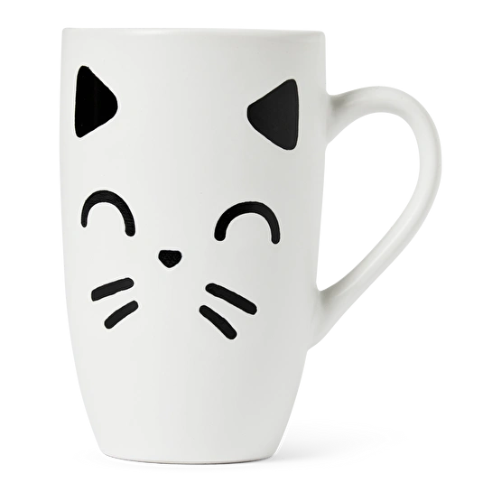 Flying Tiger Copenhagen Kedi Desenli Beyaz Kupa