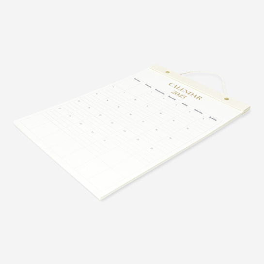 Flying Tiger Copenhagen Beyaz 2025 Duvar Takvimi 27 cm x 38,4 cm