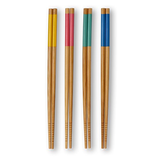Flying Tiger Copenhagen 4'lü Çok Renkli Bambu Chopstick Seti