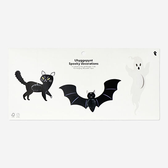 Flying Tiger Copenhagen Halloween Temalı 3'lü Petek Süs Seti