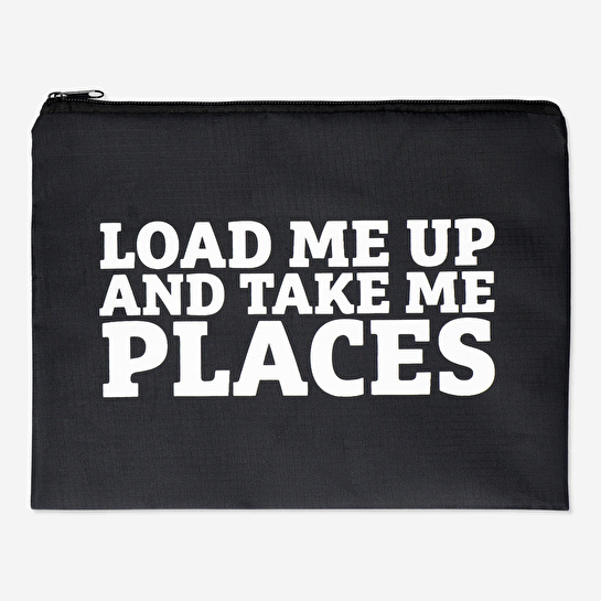 Flying Tiger Copenhagen Yazılı Siyah Düzenleyici Çanta