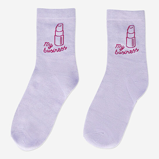 Flying Tiger Copenhagen Ruj Desenli Çorap 39/41