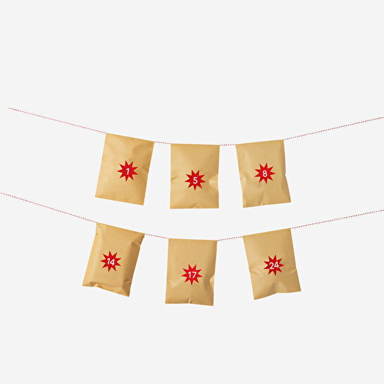 Flying Tiger Copenhagen 24'lü Kağıt Çanta Numaralı Sticker Seti