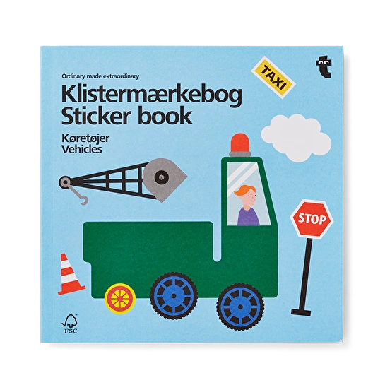 Flying Tiger Copenhagen Arabalar Çıkartmalı Aktivite Kitabı