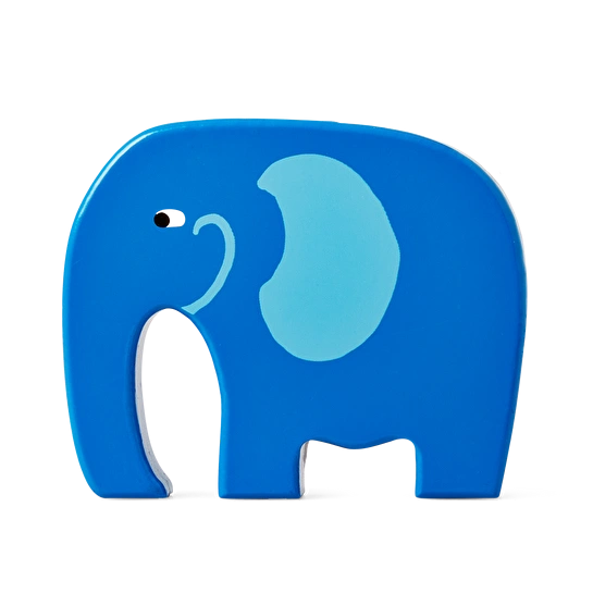 Flying Tiger Copenhagen Mavi Ahşap Fil Figürü