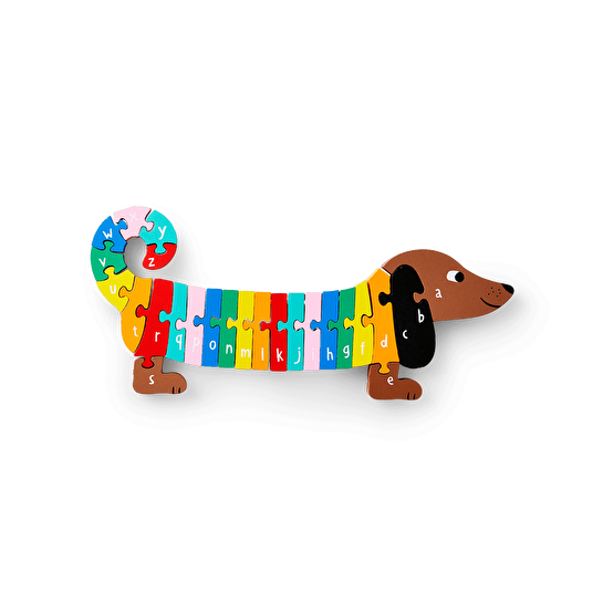 Flying Tiger Copenhagen Sosis Köpek Şeklinde Harfli Ahşap Yapboz