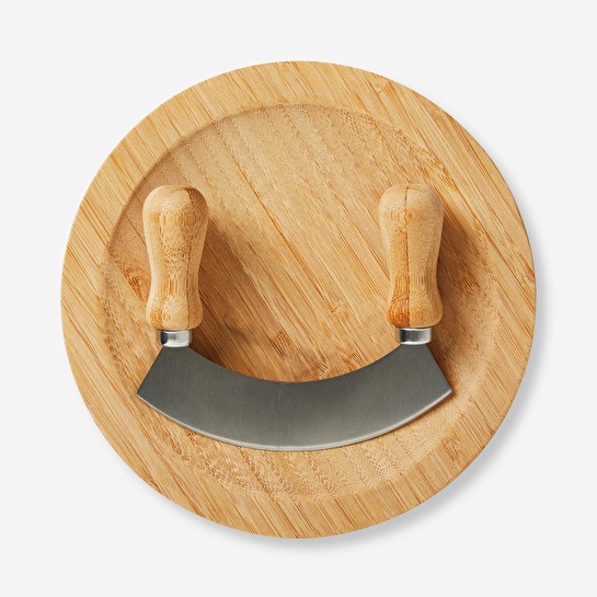 Flying Tiger Copenhagen Ahşap Saplı Doğrayıcı ve Kesme Tahtası Seti