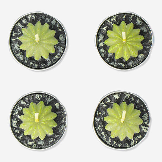 Flying Tiger Copenhagen 4'lü Yeşil Yuvarlak Kaktüs Mum