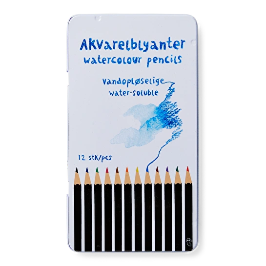 Flying Tiger Copenhagen 12'li Sulu Boya Kalem Seti