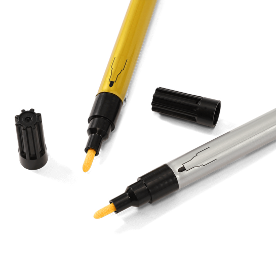 Flying Tiger Copenhagen Altın ve Gümüş Renkli 2'li Keçeli Kalem Seti