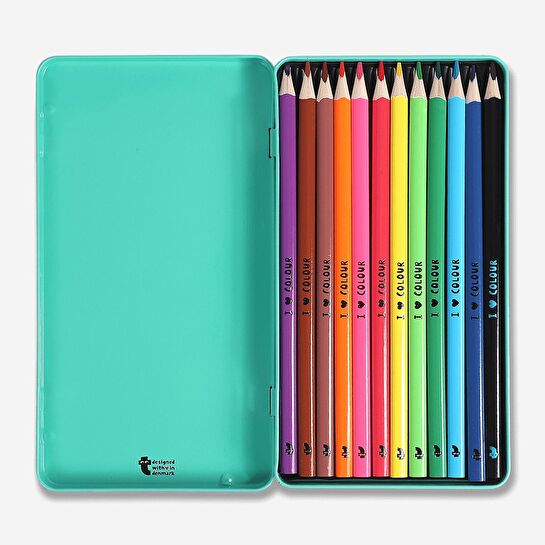 Flying Tiger Copenhagen Metal Kutulu Boya Kalemi Seti