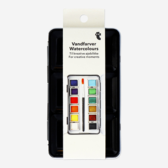 Flying Tiger Copenhagen Metal Kutuda 12 Renkli Sulu Boya Seti