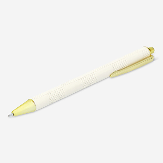 Flying Tiger Copenhagen Basmalı Beyaz ve Altın Tükenmez Kalem